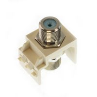 AMP Tyco TE 1499855-1 Modular SL-Series F-Connector Coaxial CATV Insert, Almond