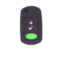 Auto keyless WFMJ Black Silicone Smart Remote Flip Key Fob Skin Cover Holder Jacket for Land Rover Range Rover Sport Discovery LR3