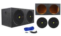 (2) Kicker 44CWCS154 CompC 15" 2400w Subwoofers+Sealed Sub Enclosure Box