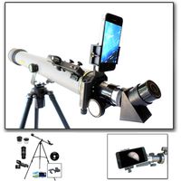 Cassini 800mm X 60mm Astro-Terrestrial Refractor Telescope with Smartphone Photo/Video Adapter