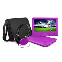 Ematic Portable DVD Player - 9-Inch High Resolution LCD Display, ON-THE-GO Movies, Music & Photos, 180 Degree Swivel, Premium Headphones, Travel Case