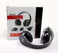 New Hi-Fi Stereo Bluetooth Headphone Headset with NFC function, work for Samsung Android smart cell phone; Apple Phone and almost all Tablet PC---Best Audio Performance - Stereo - NFC function - Clear Mic-phone - Over the head--With Retail Package (Black)