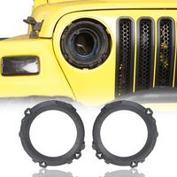 Hooke Road Headlight Replacement Mount Bracket Ring for 1997-2006 Jeep Wrangler TJ