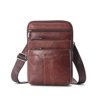 Leather Cowhide Vintage Messenger Bag Crossbody Bag for Men Satchel Shoulder Bag