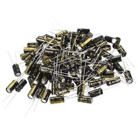 uxcell Aluminum Radial Electrolytic Capacitor with 1uF 400V 105 Celsius Life 2000H 6.3 x 12 mm Black 100pcs