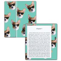 MightySkins Skin Compatible with Amazon Kindle Oasis 7" (9th Gen) - Cool Corgi | Protective, Durable, and Unique Vinyl Decal wrap Cover | Easy to Apply, Remove, and Change Styles | Made in The USA