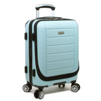 Dejuno Compact Hardside 20-inch Carry-on Luggage with Laptop Pocket-Sky Blue