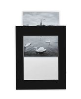 Golden State Art, Pack of 10 Black 11x14 Slip-in Pre-Adhesive Photo Mat for 8x10 Picture with Backing Board pre-Assembled, Includes 10 Clear Bags