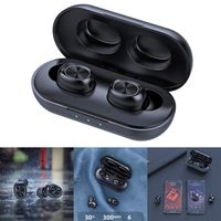 120H Standby Time Bluetooth Stereo Earphone Touch Control Wireless Earbuds Stereo Headphones in-Ear Headset with Strong Connection, Noise Cancelling Mini Earphones Charging Case IPX5 Waterproof