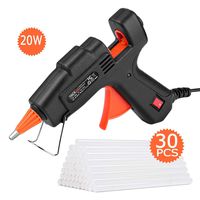 TACKLIFE Mini Hot Glue Gun 20w with 30 Pcs EVA Glue Sticks Flexible Trigger High Temp Overheating Protection and Heating up Quickly Hot Melt Glue Gun for DIY Small Craft and Quick Repairs-GGO20AC
