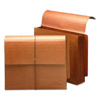 Smead End Tab Expanding File Wallet with Flap and Cord Closure, 5-1/4" Expansion, Letter Size, Redrope, 10 per Box (71144)