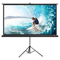 Projector Screen with Stand, TaoTronics Indoor Outdoor Projection Screen 4K HD 100'' 16: 9 Wrinkle-Free Design(Easy to Clean, 1.1Gain, 160° Viewing Angle & Includes a Carry Bag) for Movie, Meeting