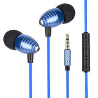 in-Ear Earbuds Headphone - HD Sound Bass Earphones with Microphone and Volume Controlle Compatible for iPhone ipad iPod Samsung All 3.5mm Earphone Jack (Blue)