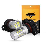 Auxbeam 5201 5202 LED Fog Light Bulbs Super Bright H16 LED Bulb High Power 50W 12V LED 9009 5202 Bulb for Signal, Turn, Brake, Parking, Tail, DRL Fog Lights, Bright White (Set of 2)