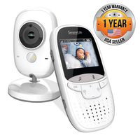 Video Baby Monitor Long Range - Upgraded 850' Wireless Range, Night Vision, Temperature Monitoring and Portable 2" Color Screen - Serenelife USA SLBCAM11 (Gray)
