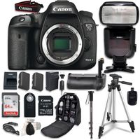 Canon EOS 7D Mark II Digital SLR Camera Bundle with W-E1 Wi-Fi Adapter (Body Only) with Professional Accessory Bundle (15 items)