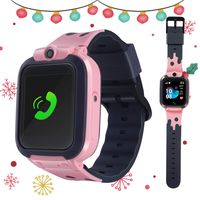 LTAIN Kids Smart Watch Waterproof Phone Smartwatch for Children Anti-Lost GPS Tracker Phone Watch with 1.44 inch Touch Screen SOS Canera Timer Game Birthday Gift for Boys and Girls (Pink)