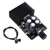 Automotive Amplifier Board, DROK Audio Amplify Module Dual Channel 30W+30W TDA7377 pro2 DC 9-18V 12V Class AB Immersion Gold Car Stereo Speaker Amp Board with Knob and Shielded Cable