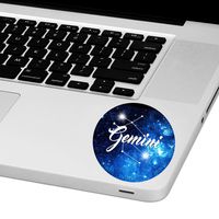 Gemini Zodiac Sign Laptop Trackpad Sticker 3" Tall x 3" Wide