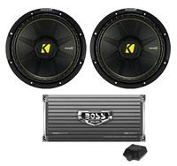 2) New Kicker 44CWCS104 10" 1000W Car Audio Power Subwoofers + 1600W Amplifier