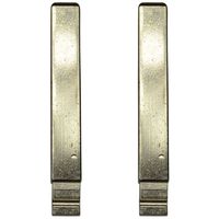 qualitykeylessplus Two Uncut Flip Key Replacements for GM Switchblade Remote Blank Blade with Free KEYTAG