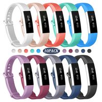Wekin Replacement Bands Compatible with Fitbit Alta and Alta HR, Breathable Sport Silicone Wristbands Bracelet Strap with Secure Metal Buckle for Woman Men Small Large