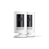 All-new Ring Stick Up Cam Plug-In HD security camera with two-way talk, Works with Alexa - 2-Pack