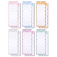 Juvale to-do-List Notepad - 12-Pack Magnetic Notepads, Grocery List Magnet Memo Pad for Shopping, to Do List, Reminders, House Chores, 6 Colors and Designs, 60 Sheets Per Pad, 3.5 x 9 Inches