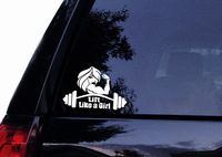 Tshirt Rocket Lift Like a Girl Barbell Decal - Boss Lady Weightlifter Gym Fitness Workout Decal, Laptop Decal, Car Window Sticker (9")