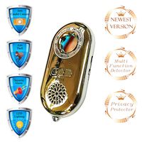 Camera Detector Anti Theft Alarm Hidden Pinhole Camera Finder Anti Spy Personal Security Alarm Motion Vibration Sensor Infrared Laser Scanning Function LED Flashlight Travel Safety (Gold)