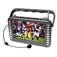 Supersonic SC-447 Black 7" Compact Multi-Function Speaker with USB, Micro SD & AUX Inputs