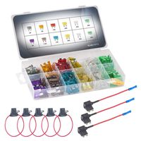 150pcs ATO/APR / ATC Blade Car Fuses Assortment Kit Standard Fuse 2A 3A 5A 7.5A 10A 15A 20A 25A 30A Assorted Auto Cars Boat Truck SUV Automotive Replacement w/Fuses In-Line Holder TAP Adapter