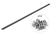 USA Made Heavy Duty 72" Snow Plow Blade Edge with Mounting Equipment | Wear Bar Cutting Edge Replacement | 4-6x Longer Life Than Factory Blade