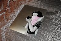 Pink Gangsta Decal for iPad / iPad2 / the new iPad - glossy vinyl sticker