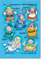 0036 'Motherhood Dwarves' - Funny Mother's Day Greeting Card with 5" x 7" Envelope by NobleWorks