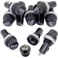 QY 100PCS 5x20mm Fast-blow Glass Fuses Assorted Kit 250V 0.1 0.2 0.25 0.5 1 1.5 2 3 4 5 8 10 12 15 20A Tube Fuses (5 X 20mm Fuse holder)