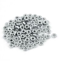 uxcell M2.5 Thread Dia 304 Stainless Steel Metric Hex Nut Screw Cap Fastener Silver Tone 100pcs