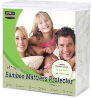 Utopia Bedding Bamboo Mattress Protector - Breathable and Waterproof Mattress Cover - Smooth Grip - Fits 15 Inches Deep - Easy Care (Full)