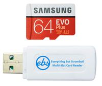 Samsung 64GB Evo Plus Micro SDXC Memory Card Works with Kodak Smile, Kodak Smile Classic Instant Film Camera (MB-MC64G) Plus (1) Everything But Stromboli (TM) MicroSD Card Reader