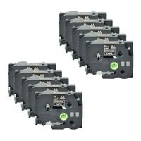 GREENCYCLE Compatible for Brother STE151 STE 151 0.94'' (24mm) x 3m Mobile Solutions Stencil Labeling Tape Cassette for P-Touch PT-D600 PT-P700 PT-P900W PT-P950NW Label Maker (Black on Clear,10 Pack)