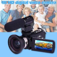 GrayGraygood Video Camera Camcorder Digital 4K WiFi Ultra HD 1080P Digital DV with Lens Microphone YouTube Vlogging Camera Recorder