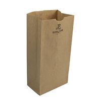 Duro 18412 SOS Bag 40# 100% Recycled Natural Kraft, 500 Piece