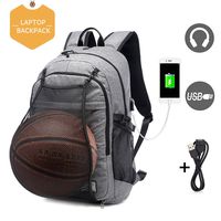 Basketball Laptop Backpack for Men Boy USB Travel School 15.6 inch Computer Bag