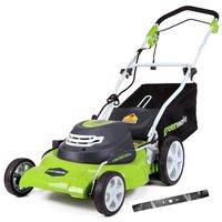 Greenworks 20-Inch 12 Amp Corded Electric Lawn Mower with Extra Blade25022