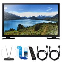 Samsung UN32J4000 32-Inch 720p LED TV w/TV Cut the Cord Bundle Includes, Durable HDTV and FM Antenna, Universal Screen Cleaner & 2 x 6ft High Speed HDMI Cable - Black