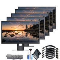 Dell P2417H 23.8" 16:9 IPS Monitor with 1 - Belkin PowerStrip and 5 HDMI Cables - 5 Pack