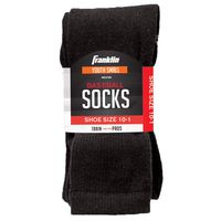 Franklin Sports Youth Baseball Socks - Baseball and Softball  Socks - Black - Small