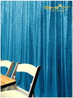 ShinyBeauty Sequin Backdrop 4x8ft Turquoise Prom Backdrop Cool Photography Backdrops Sequin Curtains 96 inches M0516