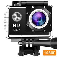 Action Camera, Wifxbot 1080P HD 12MP Waterproof Cam 140 Ultra Wide-Angle Lens with Mounting Accessories Kit for Cycling Swimming Climbing Diving