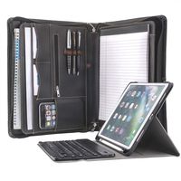 iPad Keyboard Padfolio, Zipper Portfolio Case with Removable Bluetooth Keyboard for 10.2 inch iPad 2019
